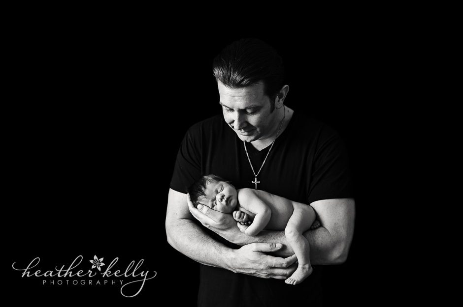 danbury ct newborn photographer dad and baby 