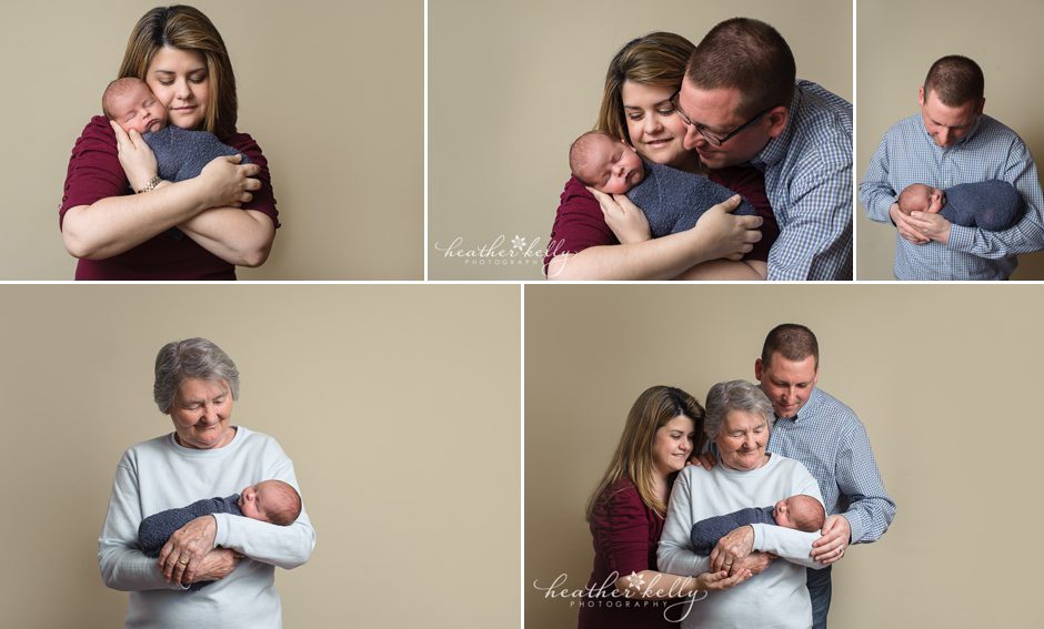 newborn photos with mom dad grandma