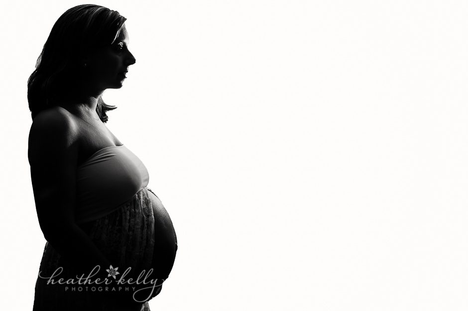 maternity silhouette New Haven county maternity photographer