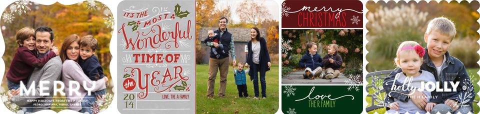 order your holiday cards through tinyprints  ct family photographer