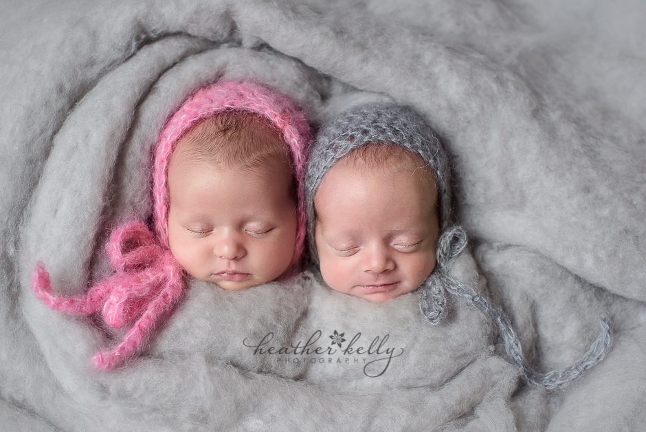 newtown ct twin newborn session ct newborn photographer boy girl twins