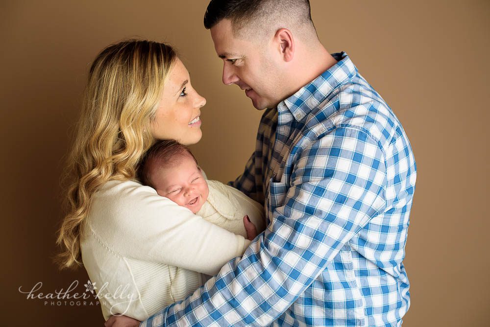 newborn photo of parents and baby boy trumbull ct