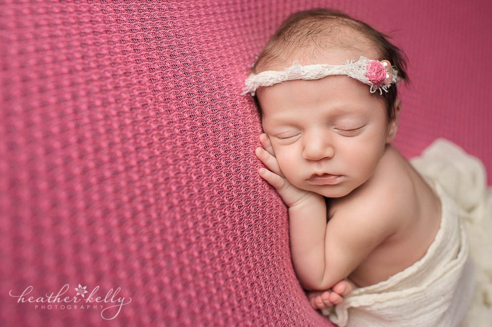 mauve and cream newborn photography | newtown newborn photos