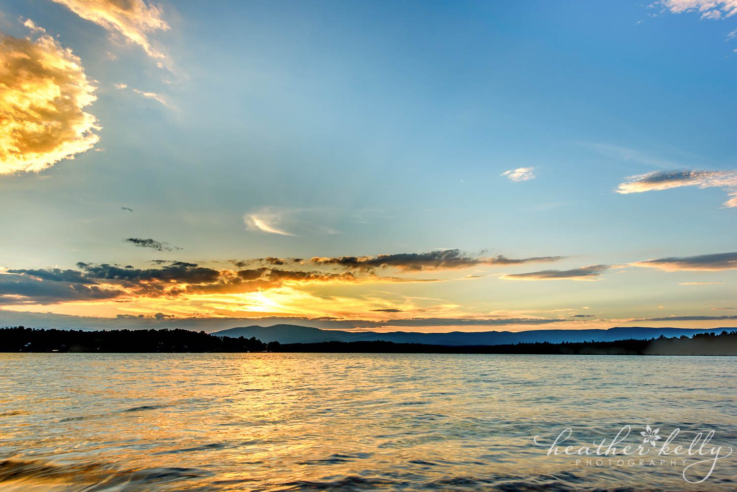 sunset on lake james nc photo