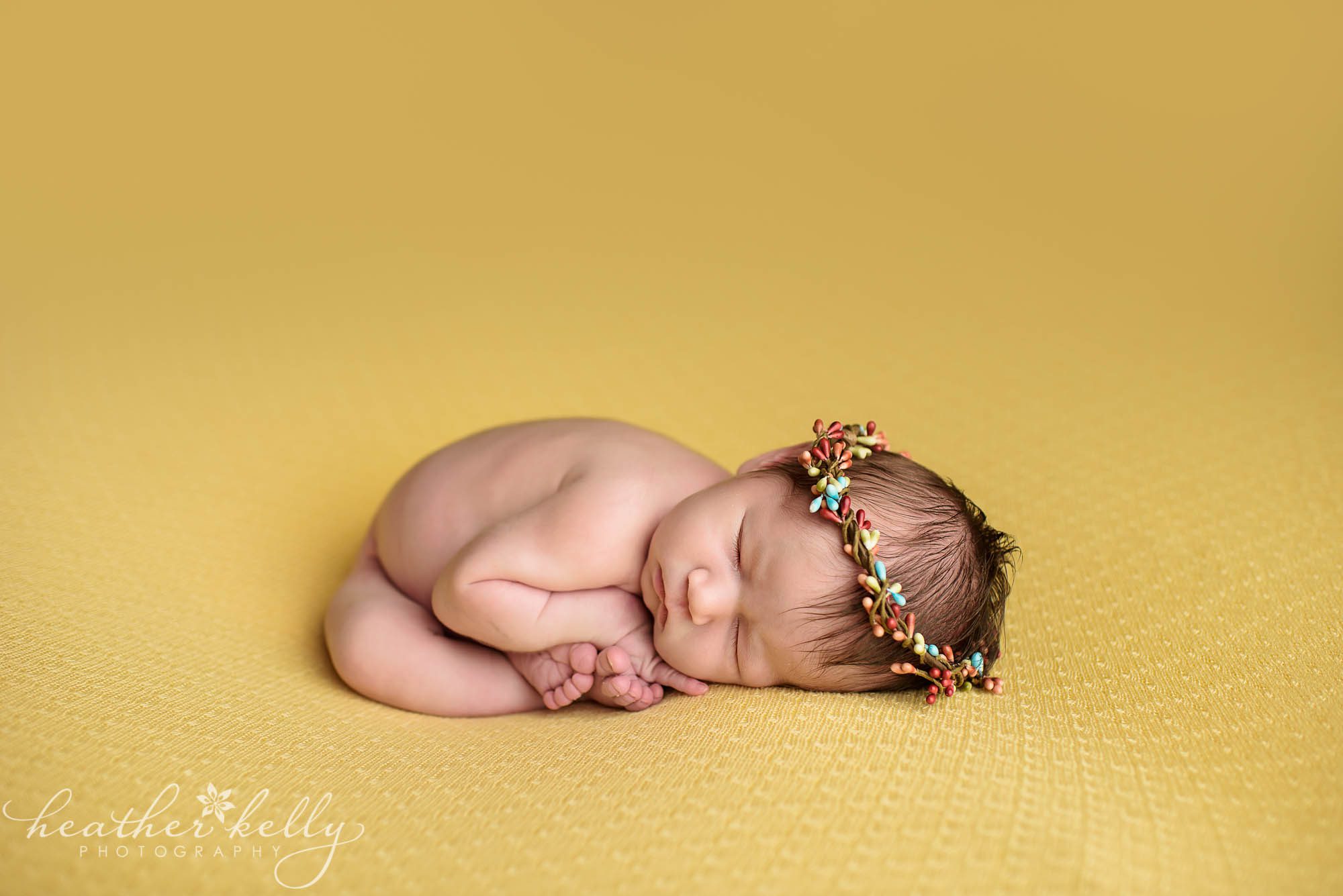 baby girl, yellow and fall themed. ridgefield ct newborn photography