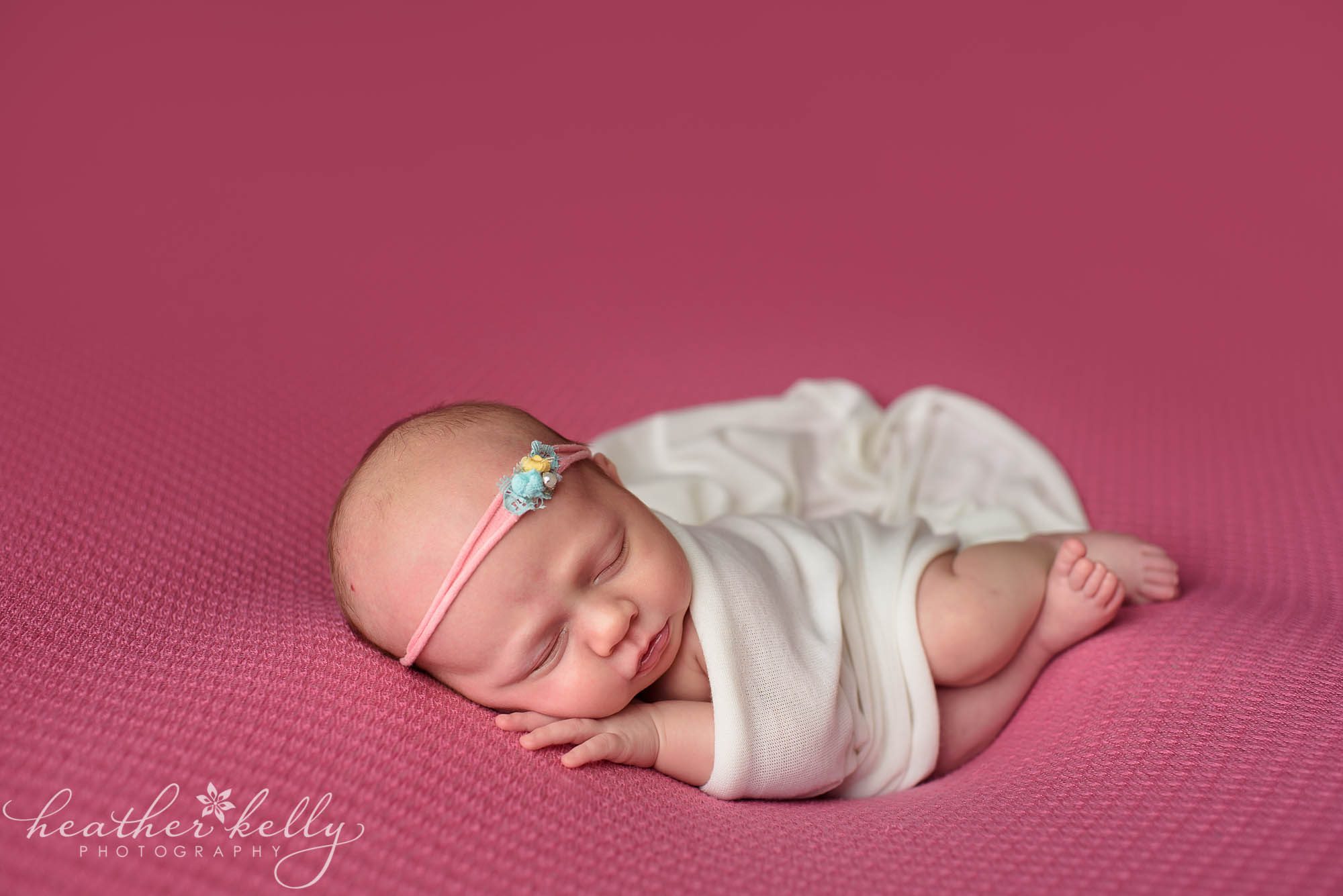 side laying newborn with wrap west hartford newborn ct photography