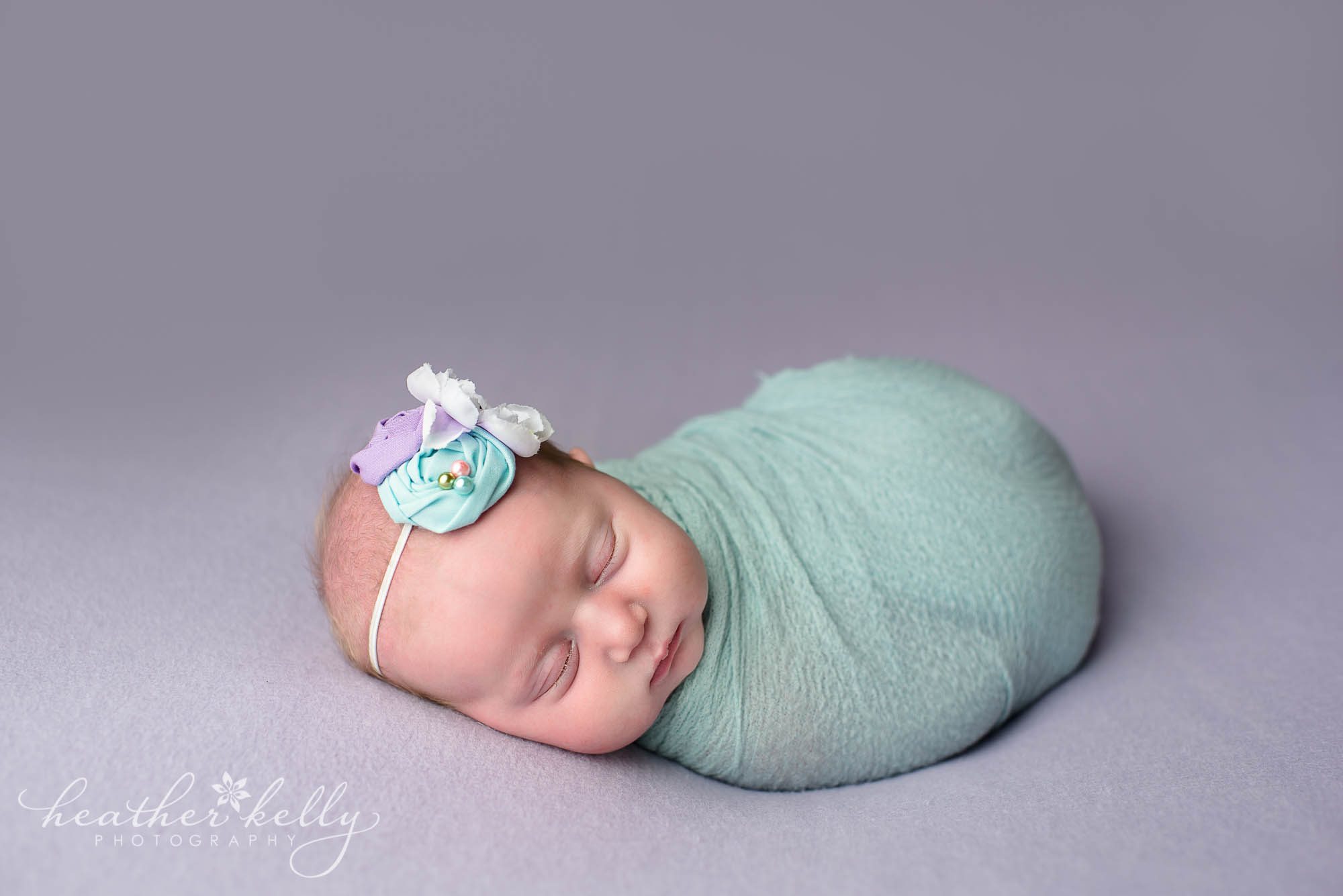 baby girl wrapped on back. newtown newborn girl. ct photography
