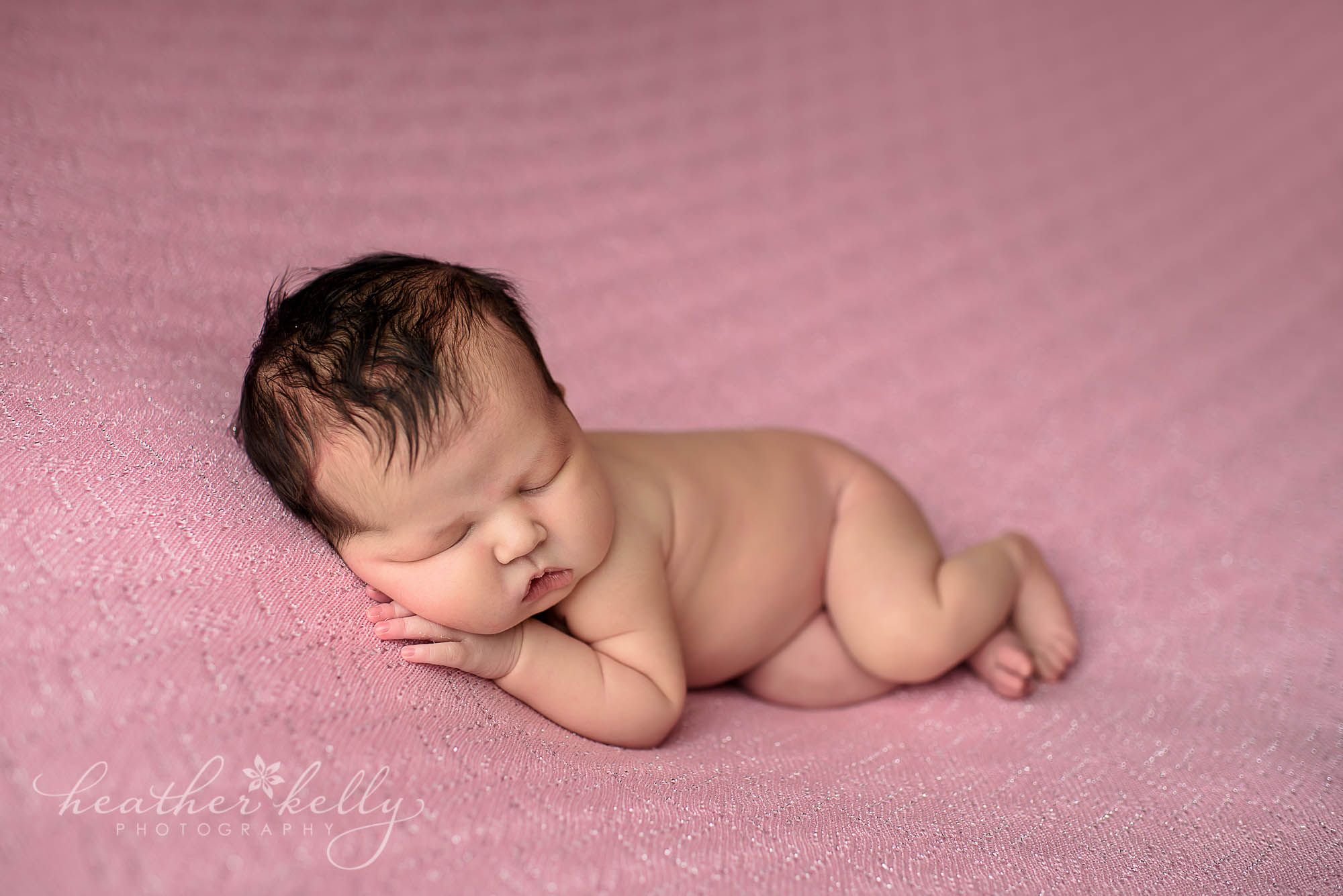 southbury newborn girl. pink newborn photography