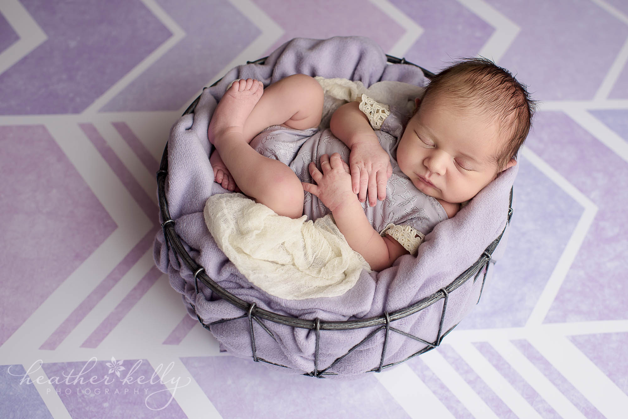 baby girl in basket. norwalk ct newborn photography