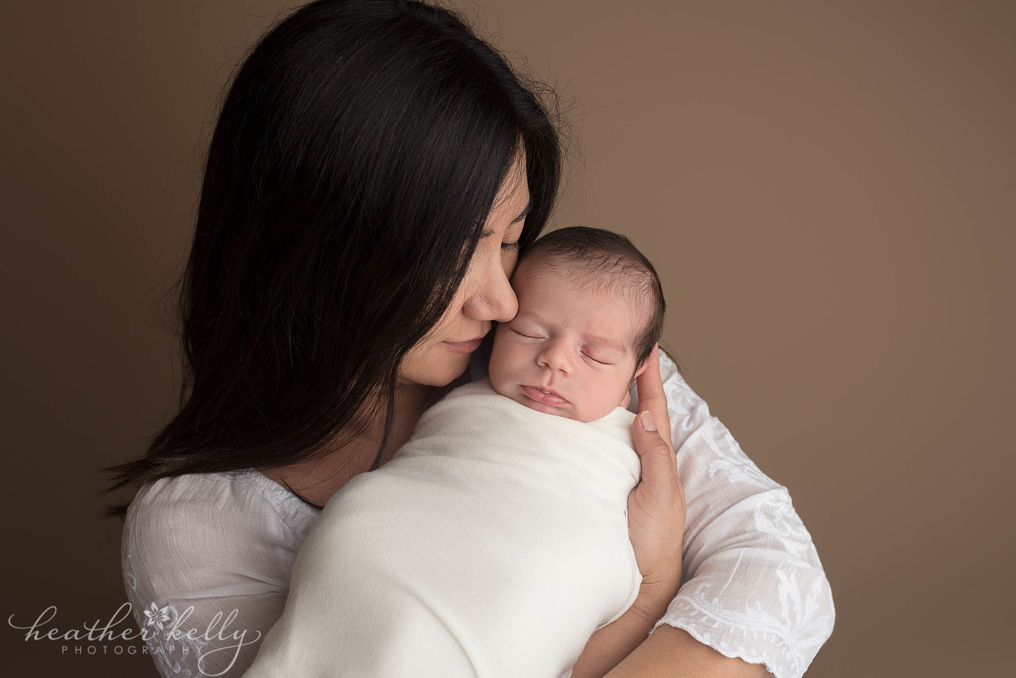 mom and newborn son portrait. photography ct