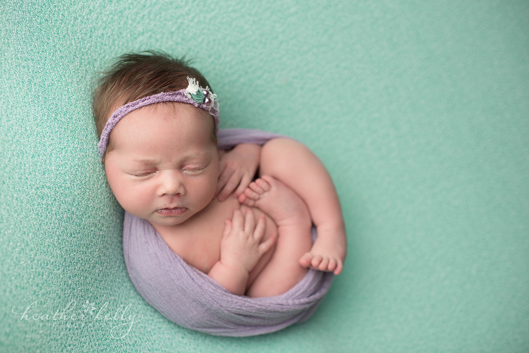 mint and purple trumbull newborn photography