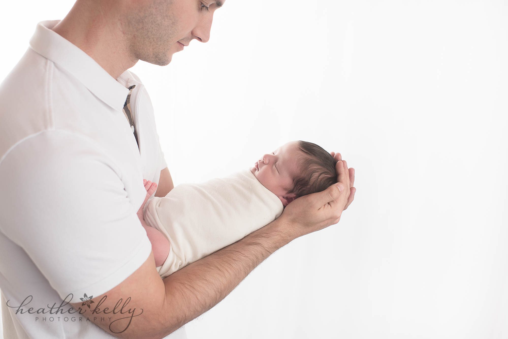 dad and newborn photography ct