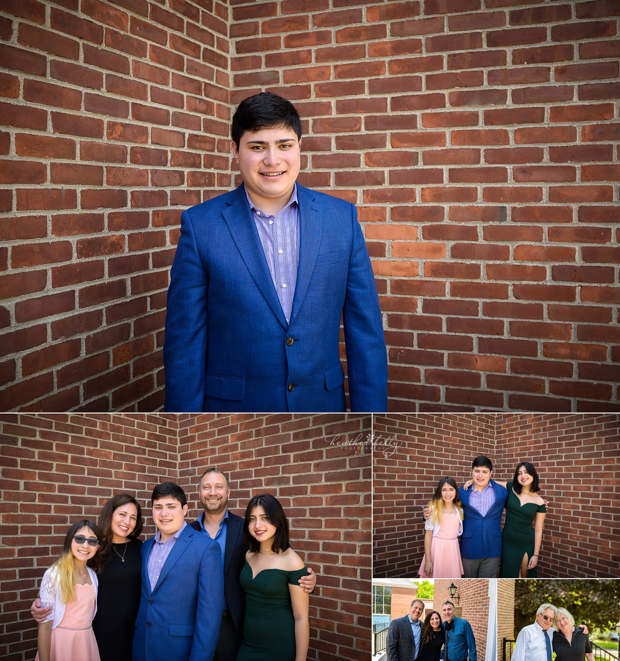 A collage of Newtown CT Bar Mitzvah event photography 
